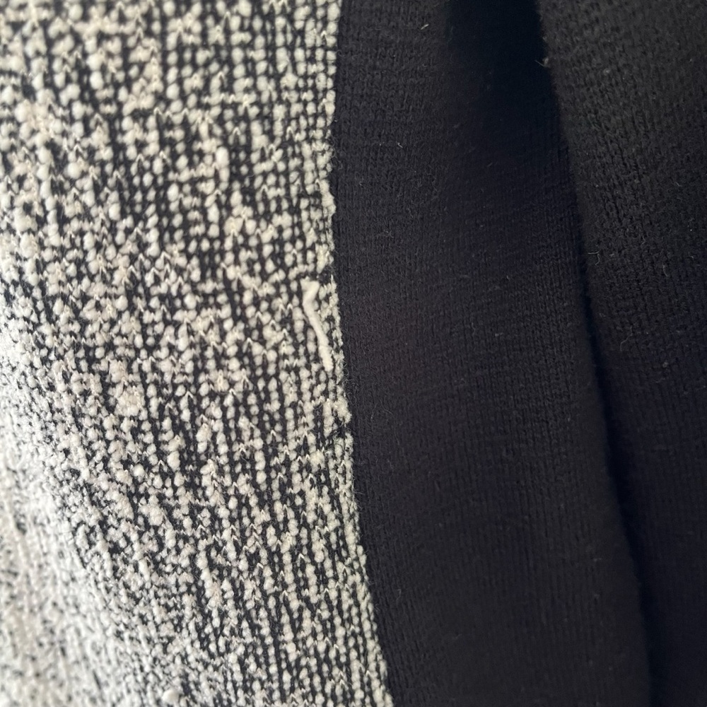 Chico’s black and white zip front mini sweater dress long sleeve size 0 - Picture 13 of 16